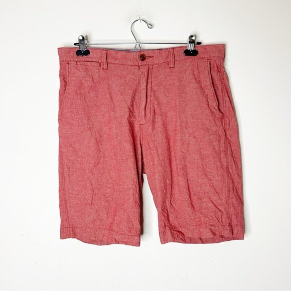 J Crew Men's Gramercy Shorts cotton linen 10" Red Size 34 Casual Summer Basic - Picture 8 of 12